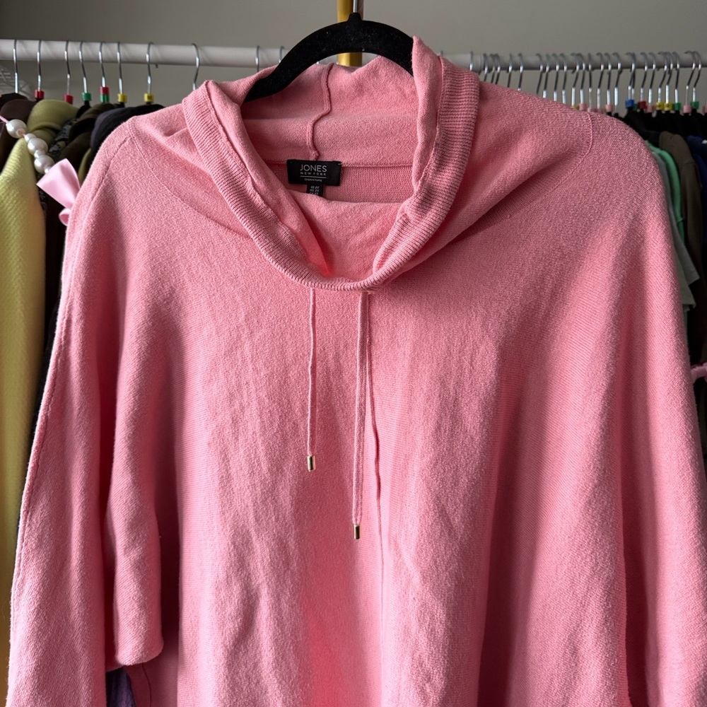 Jones New York Pink Cowl Neck Sweater size 2x - Picture 3 of 6